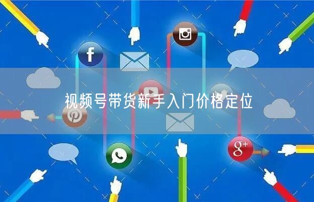 视频号带货新手入门价格定位