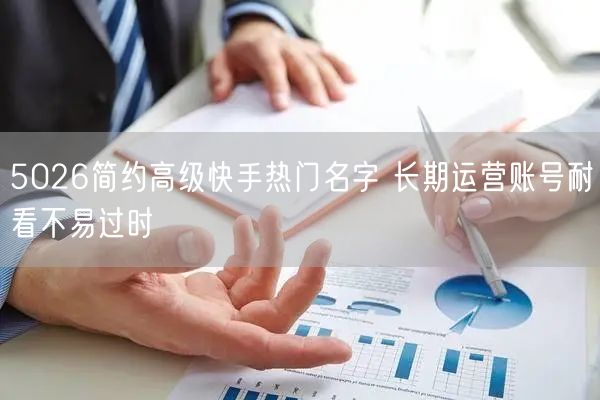 5026简约高级快手热门名字 长期运营账号耐看不易过时