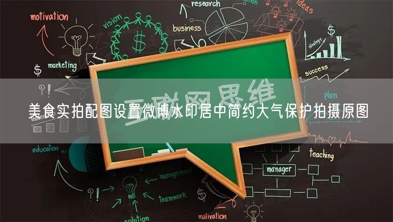 美食实拍配图设置微博水印居中简约大气保护拍摄原图
